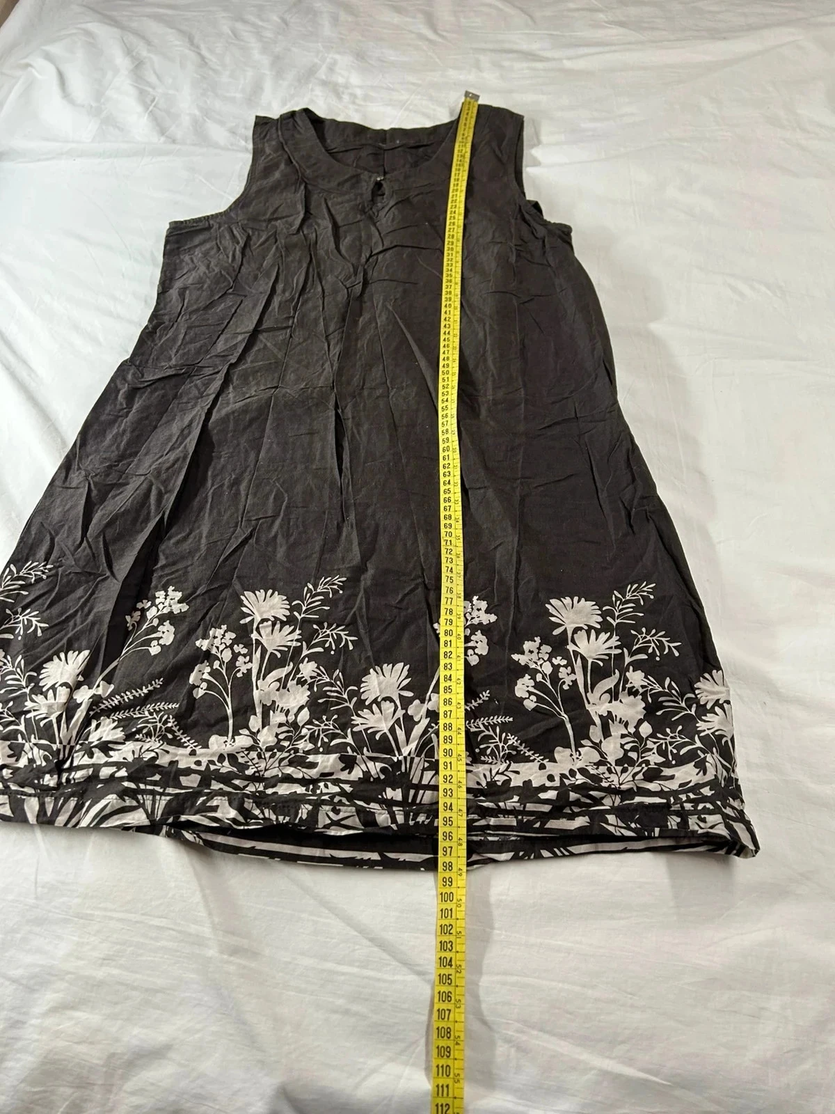 Vestido de verão longo marrom com estampa bege vintage – photo 6